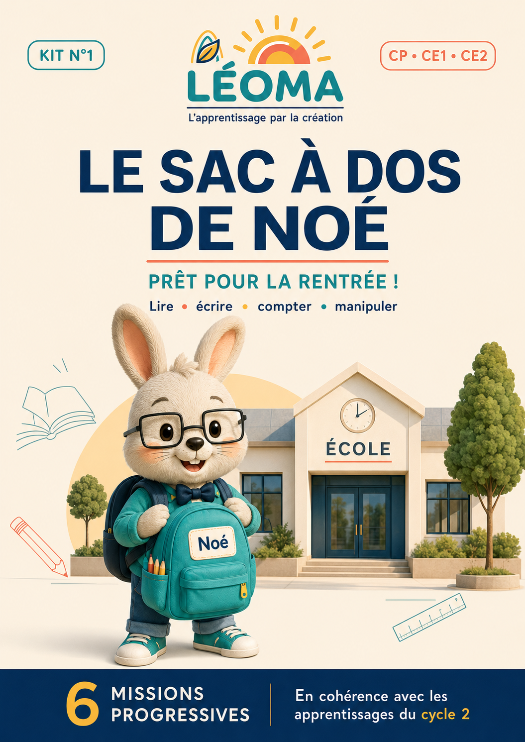 Kit n° 1 : Le sac à dos CP CE1 CE2
